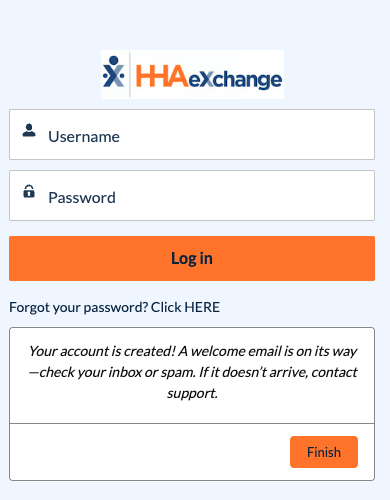 Register New User Final Screen Register New User Final Screen