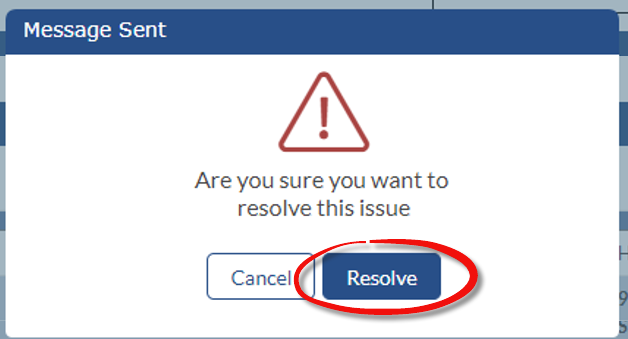 Click Resolve to close a Note.