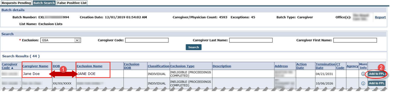 Adding Caregiver to a FPL