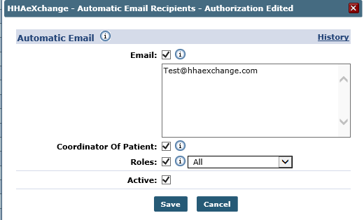 Select Automatic Email Recipients