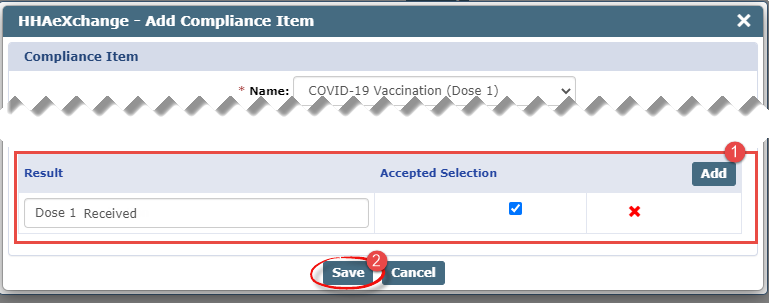 Finalize and Save the Compliance Item