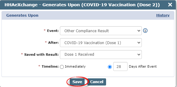 Generates Upon Window: Establishing a Condition