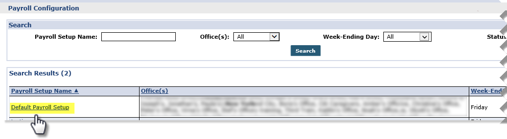 Select Payroll Setup