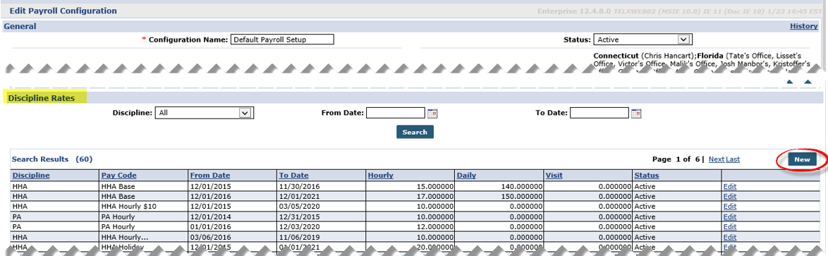 Edit Payroll Configuration