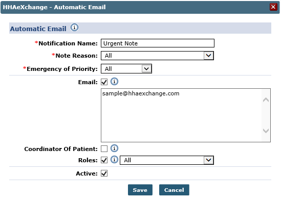 Automatic Email Settings