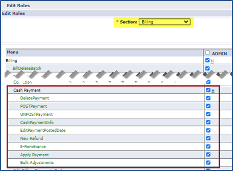 Cash Payment Permissions