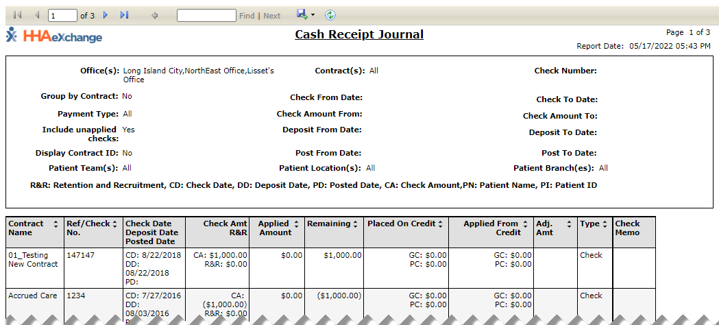 Cash Receipt Journal