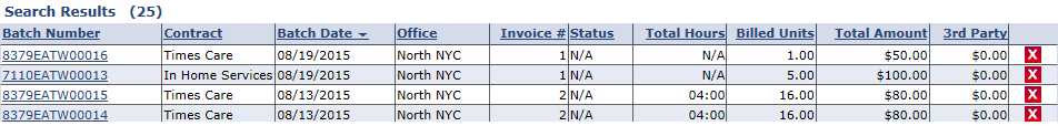 Invoice Search by Batch