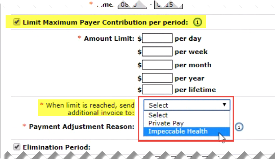 Limit Maximum Payer Contribution - Secondary Contract Options