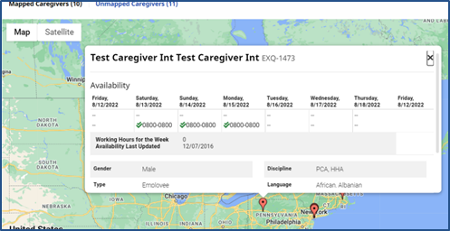 Caregiver Availability Window