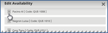 Expand to Edit Availability