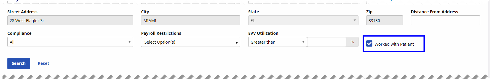 Fill a Specific Shift: Advanced Filters: Worked with Patient Field