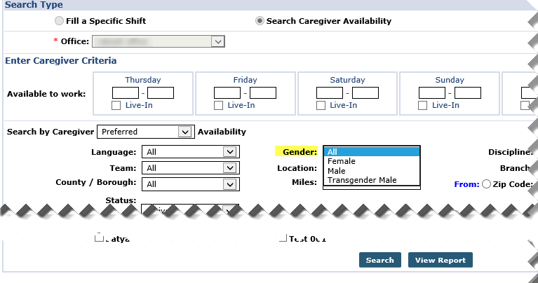 Caregiver Availability