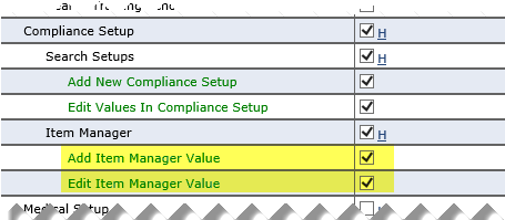 Item Manager Permissions