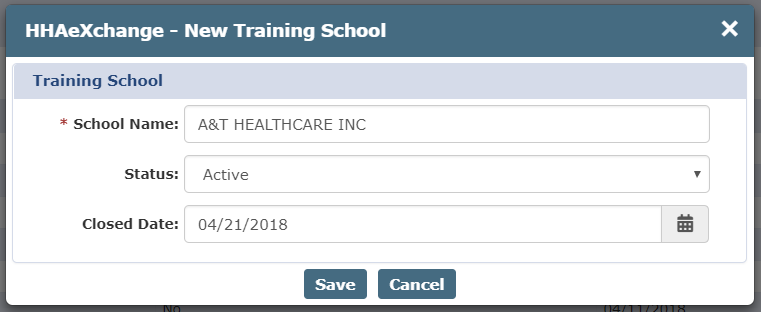 New Training School Window