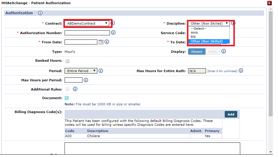 Patient Authorization: Discipline