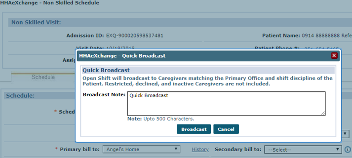 Adding/Editing a Case Broadcast