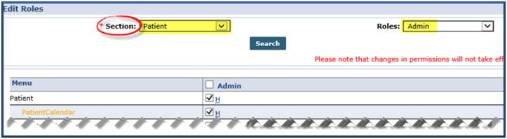 Role Permission via User Management > Edit Roles