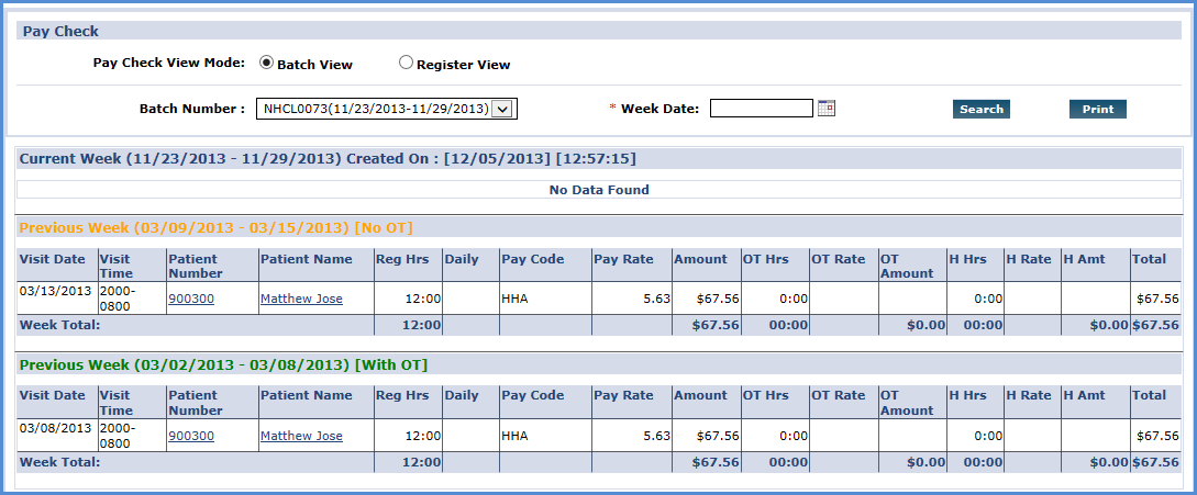 Batch View