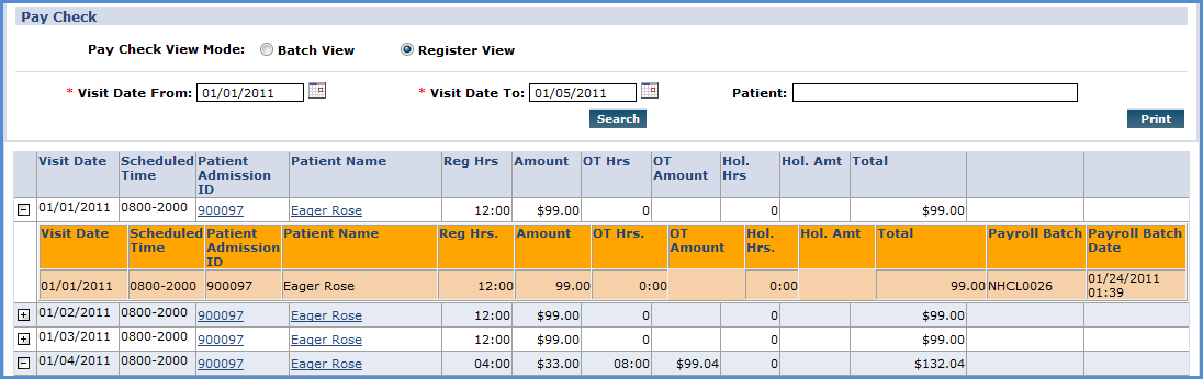 Register View