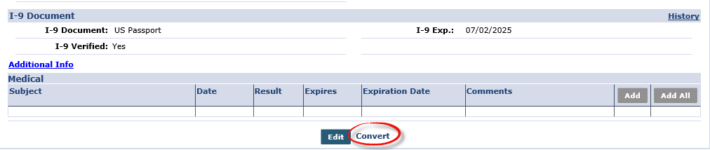 Convert Link (Trainee Profile)