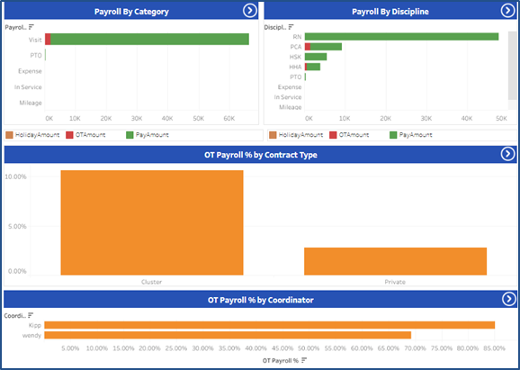 Payroll Dashboard – Graph Widgets