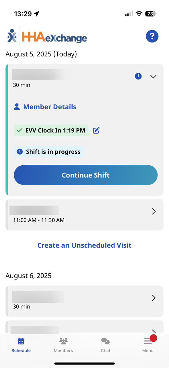 Continue Shift button Continue Shift button