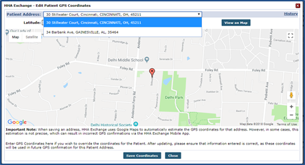 Editing GPS Coordinates