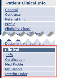 Patient Clinical Info: Clinical Pages