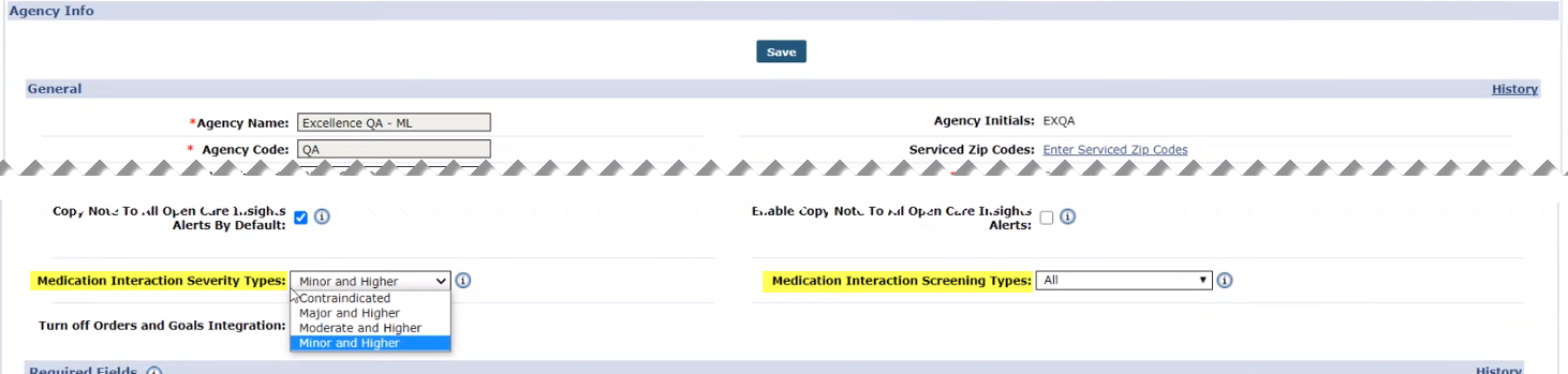 Agency Profile: Medication Interactions Severity Types and Screening Types