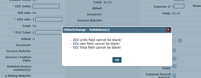 Validation(s): Required Fields