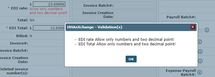 Validation: Field Limitations