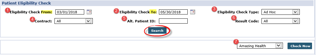 Patient Eligibility Check Page