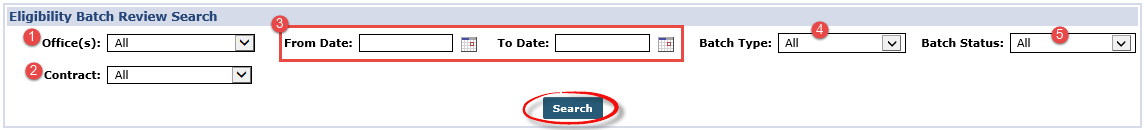Eligibility Batch Review Search