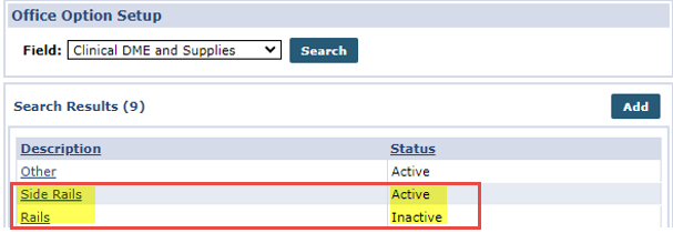 Office Setup: Office Option Setup