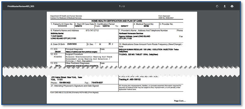 Save and Print option - MD Order PDF