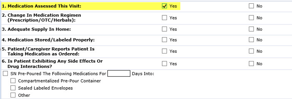 Medication Assessment: Additional Questions