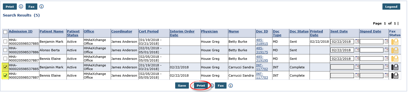 Printing from Order Tracking Page