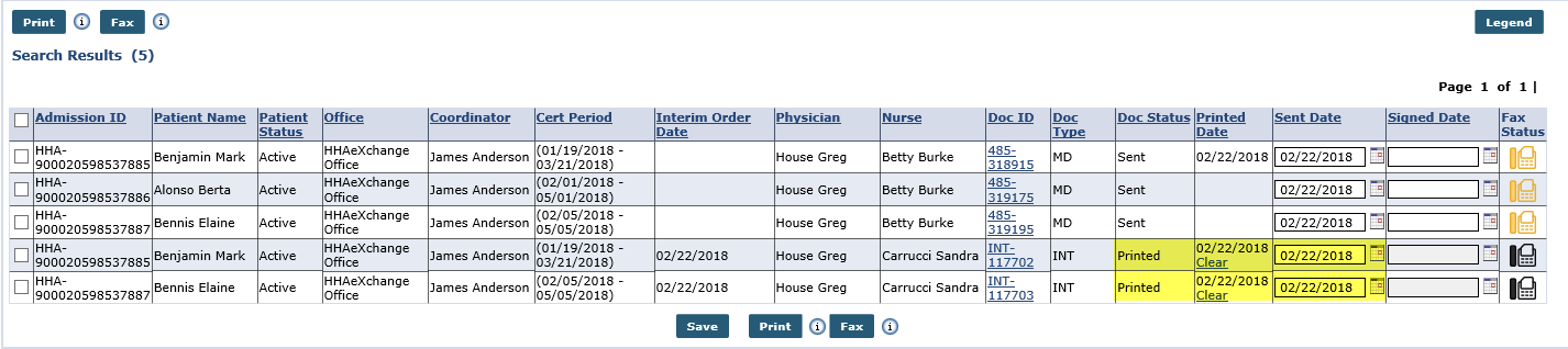 Order Tracking Page – Printed Status