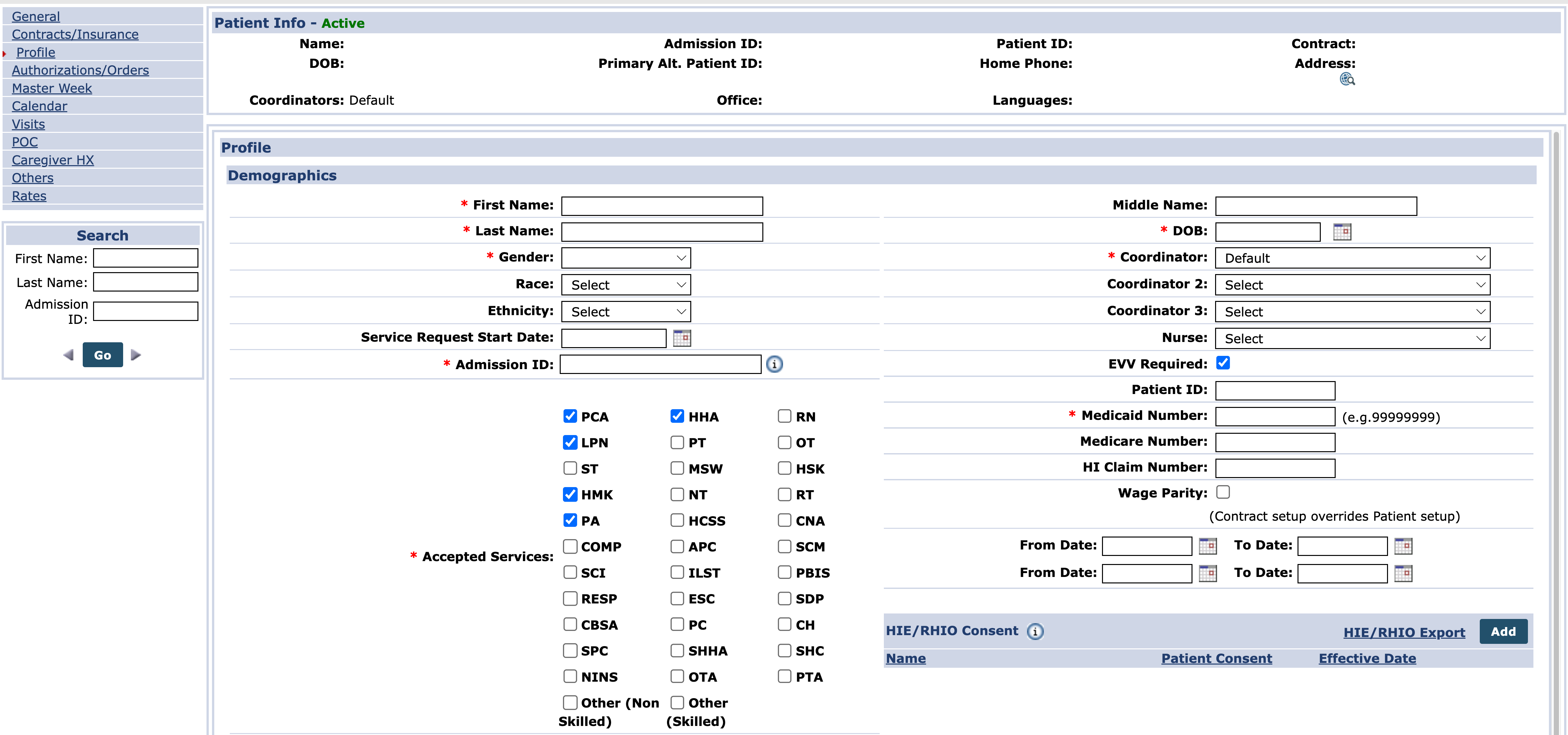 Patient Profile