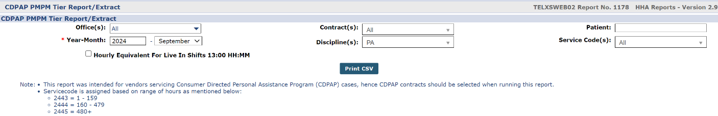 CDPAP PMPM Tier Report