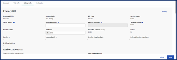 This image displays the fields on the Billing Info tab.