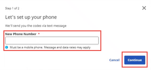 Phone Number Setup – Step 1