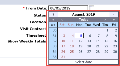 Show Weekly Totals Unselected