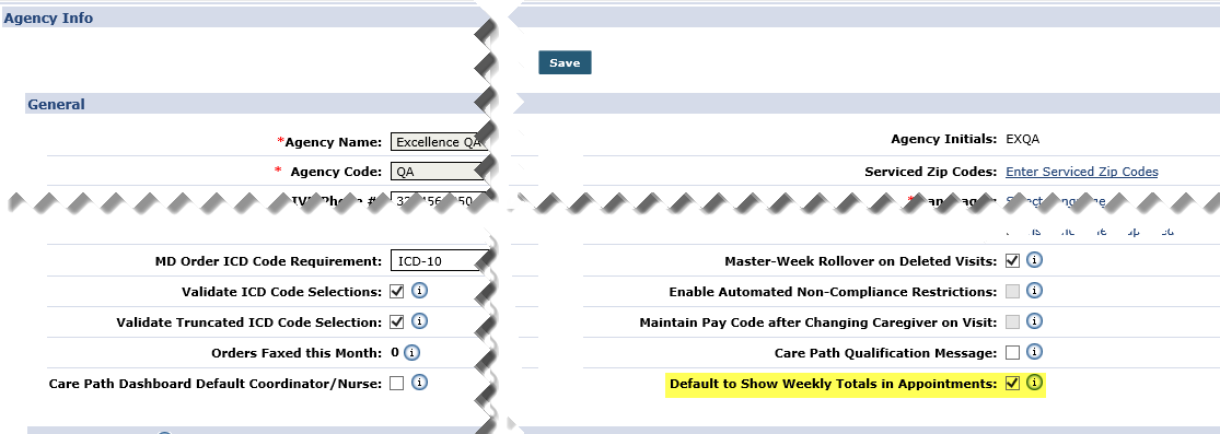 Agency Info Page: Enable Authorization Hour Buckets