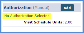 No Authorization Selected