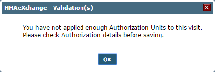 Under Applying Units Validation Error