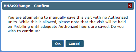 Confirm Zero Authorization Unit Entry