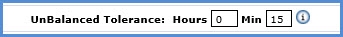 Unbalanced Tolerance Hours and Minutes fields