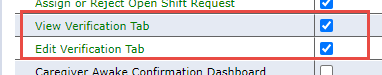 Verification Tab Permissions (View and Edit)